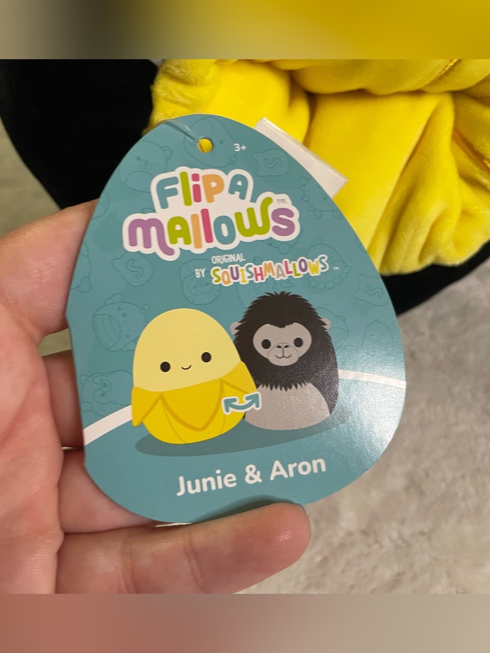 NWT Squishmallows Flipamallows - Junie the Banana and Aron the Gorilla